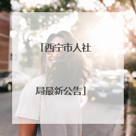 西宁市人社局最新公告