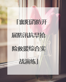 襄阳消防开展防汛抗旱抢险救援综合实战演练