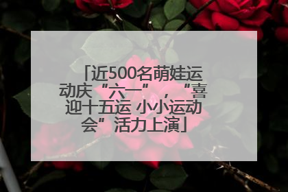 近500名萌娃运动庆“六一”，“喜迎十五运 小小运动会”活力上演
