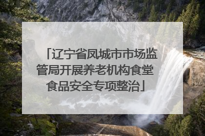 辽宁省凤城市市场监管局开展养老机构食堂食品安全专项整治