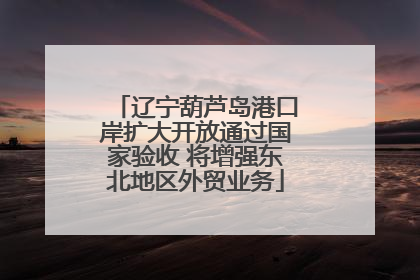 辽宁葫芦岛港口岸扩大开放通过国家验收 将增强东北地区外贸业务