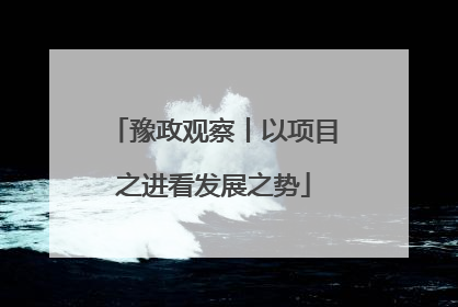 豫政观察丨以项目之进看发展之势