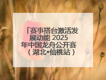 赛事搭台激活发展动能 2025年中国龙舟公开赛（湖北•仙桃站）燃情开赛