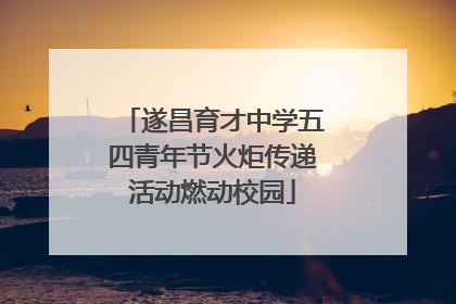 遂昌育才中学五四青年节火炬传递活动燃动校园