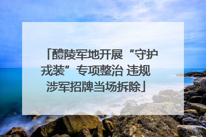 醴陵军地开展“守护戎装”专项整治 违规涉军招牌当场拆除