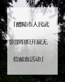 醴陵市人民武装部组织开展无偿献血活动