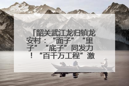韶关武江龙归镇龙安村：“面子”“里子”“底子”同发力！“百千万工程”激活乡村新动能