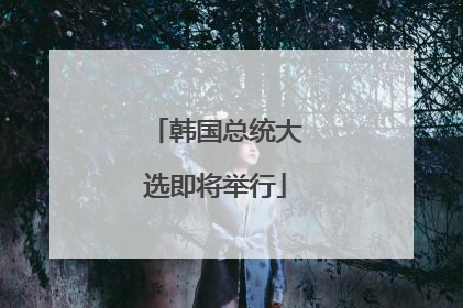 韩国总统大选即将举行
