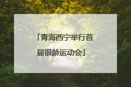 青海西宁举行首届银龄运动会