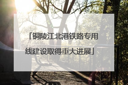 铜陵江北港铁路专用线建设取得重大进展
