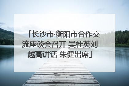 长沙市·衡阳市合作交流座谈会召开 吴桂英刘越高讲话 朱健出席