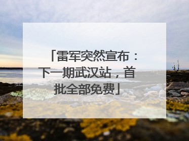 雷军突然宣布：下一期武汉站，首批全部免费
