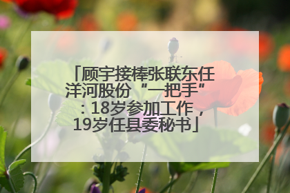 顾宇接棒张联东任洋河股份“一把手”：18岁参加工作，19岁任县委秘书