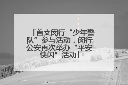 首支闵行“少年警队”参与活动，闵行公安再次举办“平安快闪”活动