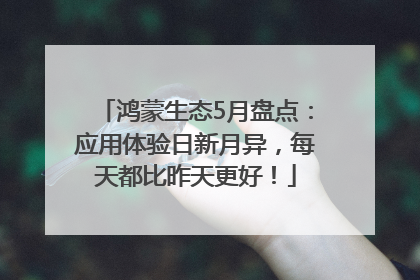 鸿蒙生态5月盘点：应用体验日新月异，每天都比昨天更好！
