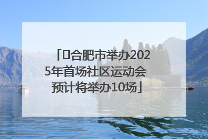 ﻿合肥市举办2025年首场社区运动会 预计将举办10场