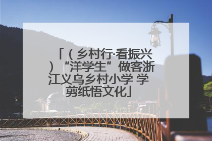 （乡村行·看振兴）“洋学生”做客浙江义乌乡村小学 学剪纸悟文化