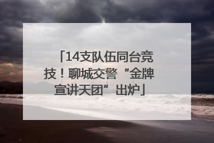 14支队伍同台竞技！聊城交警“金牌宣讲天团”出炉