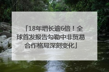 18年增长逾6倍！全球首发报告勾勒中非贸易合作格局深刻变化