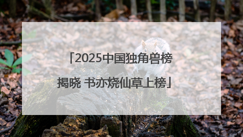 2025中国独角兽榜揭晓 书亦烧仙草上榜