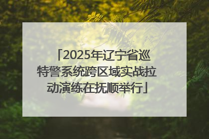 2025年辽宁省巡特警系统跨区域实战拉动演练在抚顺举行