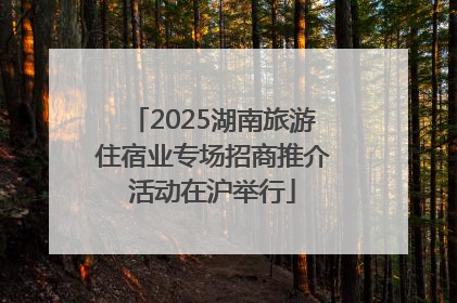 2025湖南旅游住宿业专场招商推介活动在沪举行