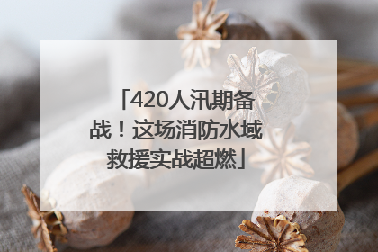 420人汛期备战！这场消防水域救援实战超燃