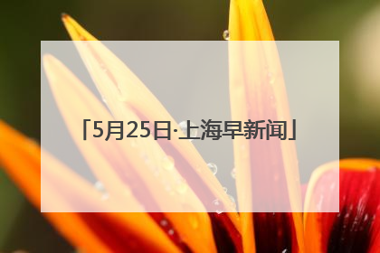5月25日·上海早新闻