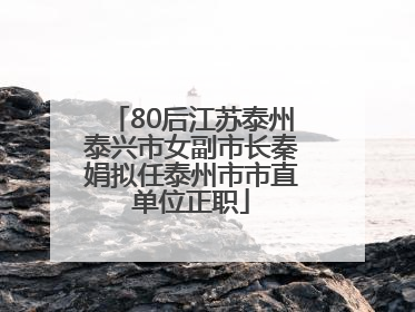 80后江苏泰州泰兴市女副市长秦娟拟任泰州市市直单位正职