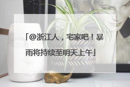@浙江人，宅家吧！暴雨将持续至明天上午